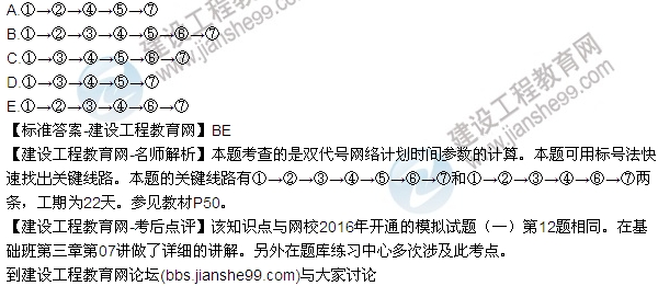 2016監(jiān)理質(zhì)量、投資、進(jìn)度控制試題及答案（106-120）