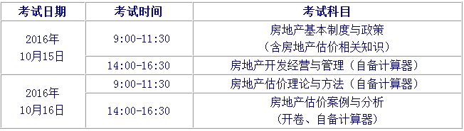 考試安排和作答要求