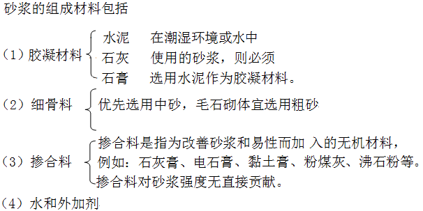 二級(jí)建造師建筑工程第三講建筑材料：砂漿、砌塊