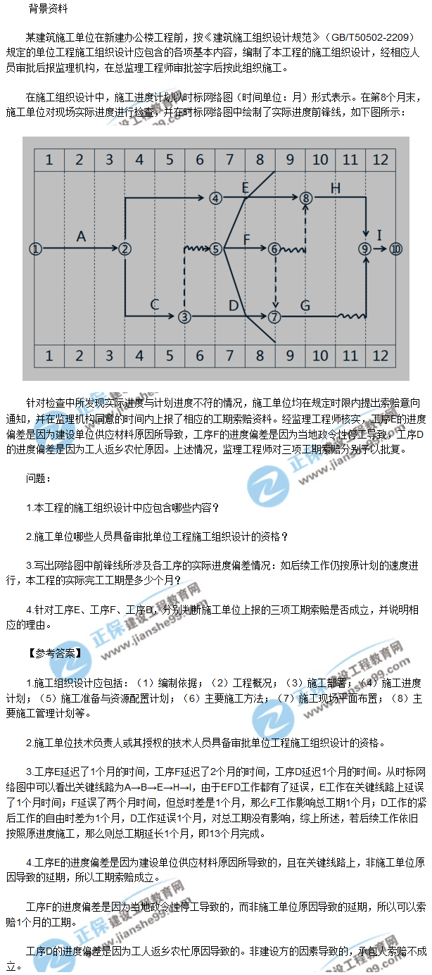 2017二建建筑實務試題案例1