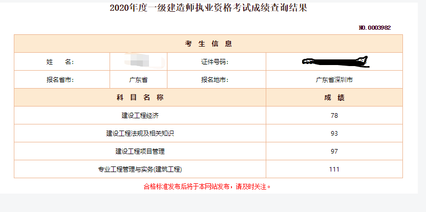 2020一級(jí)建造師成績(jī)查詢